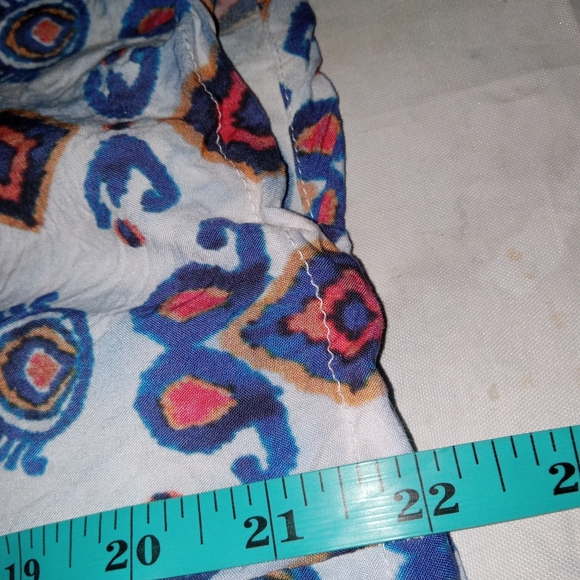 Tolani Collection Multi Colored Lightweight Boho Wide Pants 1X - Picture 9 of 9